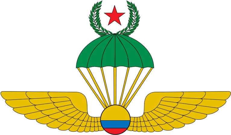 Escudo De Paracaidismo Militar-colombia Clipart (780x450), Png Download