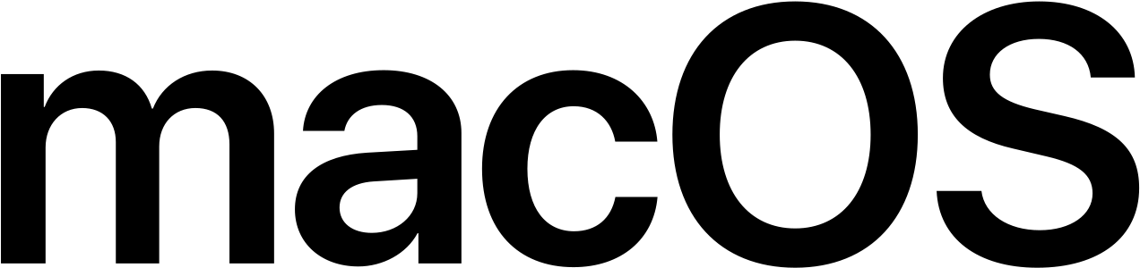 Macos Wordmark - Mac Os Logo 2017 Png Clipart (1280x302), Png Download