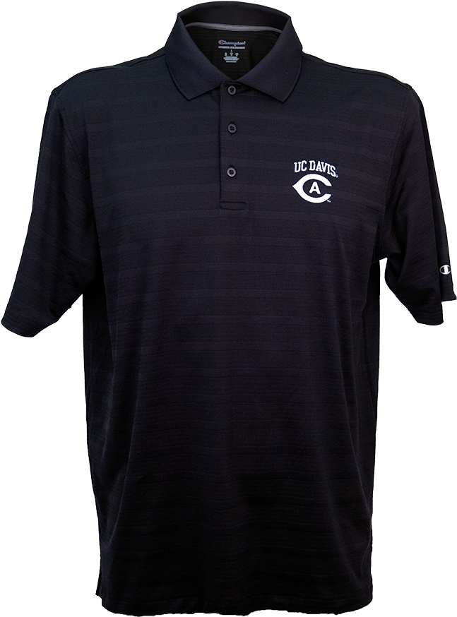 Champion® Uc Davis Atletic Logo Men's Polo Black - Arsenal Black Polo Clipart (1000x1000), Png Download
