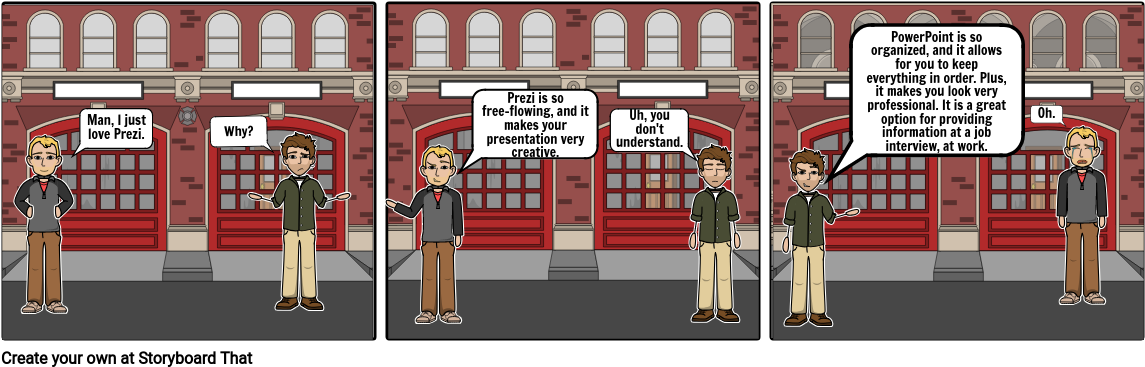 Prezi Vs - Powerpoint - Cartoon Clipart (1165x386), Png Download