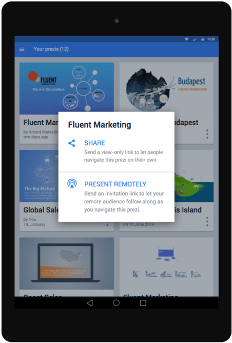 Prezi Android Fluent Marketing - Mobile Device Clipart (500x729), Png Download