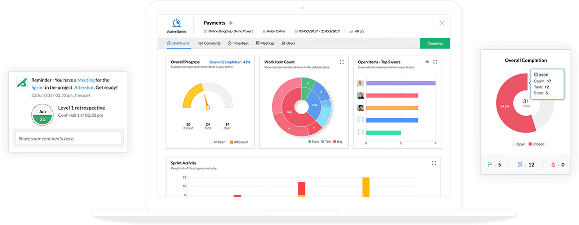 Meet New Project Management Methods Designed For Agile - Zoho Sprints Clipart (1170x453), Png Download