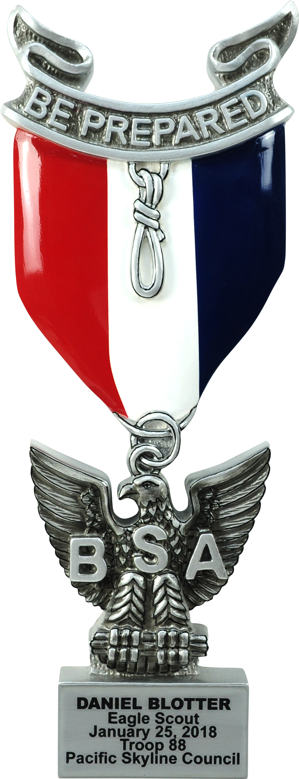 Eagle Scout Custom Plaque - Emblem Clipart (988x2575), Png Download