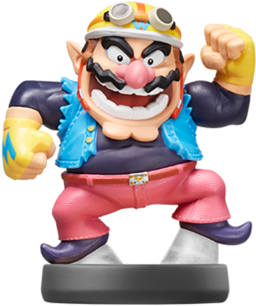 Amiibo - Wario Amiibo - Super Smash Bros Wario Amiibo Clipart (600x644), Png Download