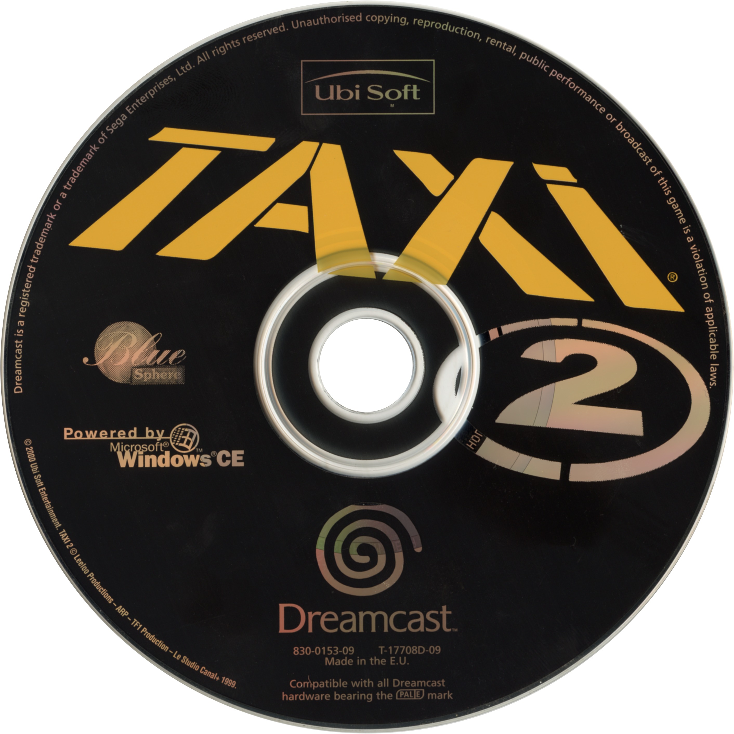 Disc - - Taxi 2 Le Jeu Dreamcast Clipart (2824x2825), Png Download