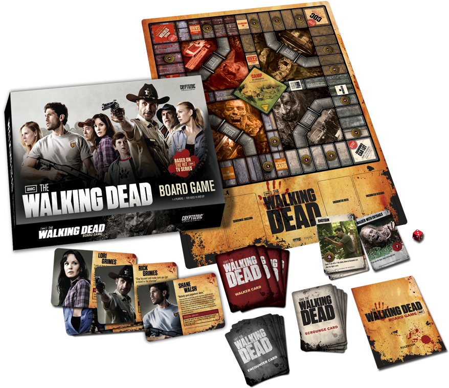 The Walking Dead Board Game - Walking Dead Board Game Cryptozoic Clipart (1000x930), Png Download