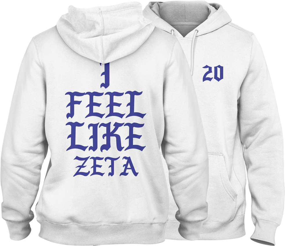 Zeta Phi Beta Pablo Hoodie - White Marvel Hoodie Clipart (1024x1024), Png Download