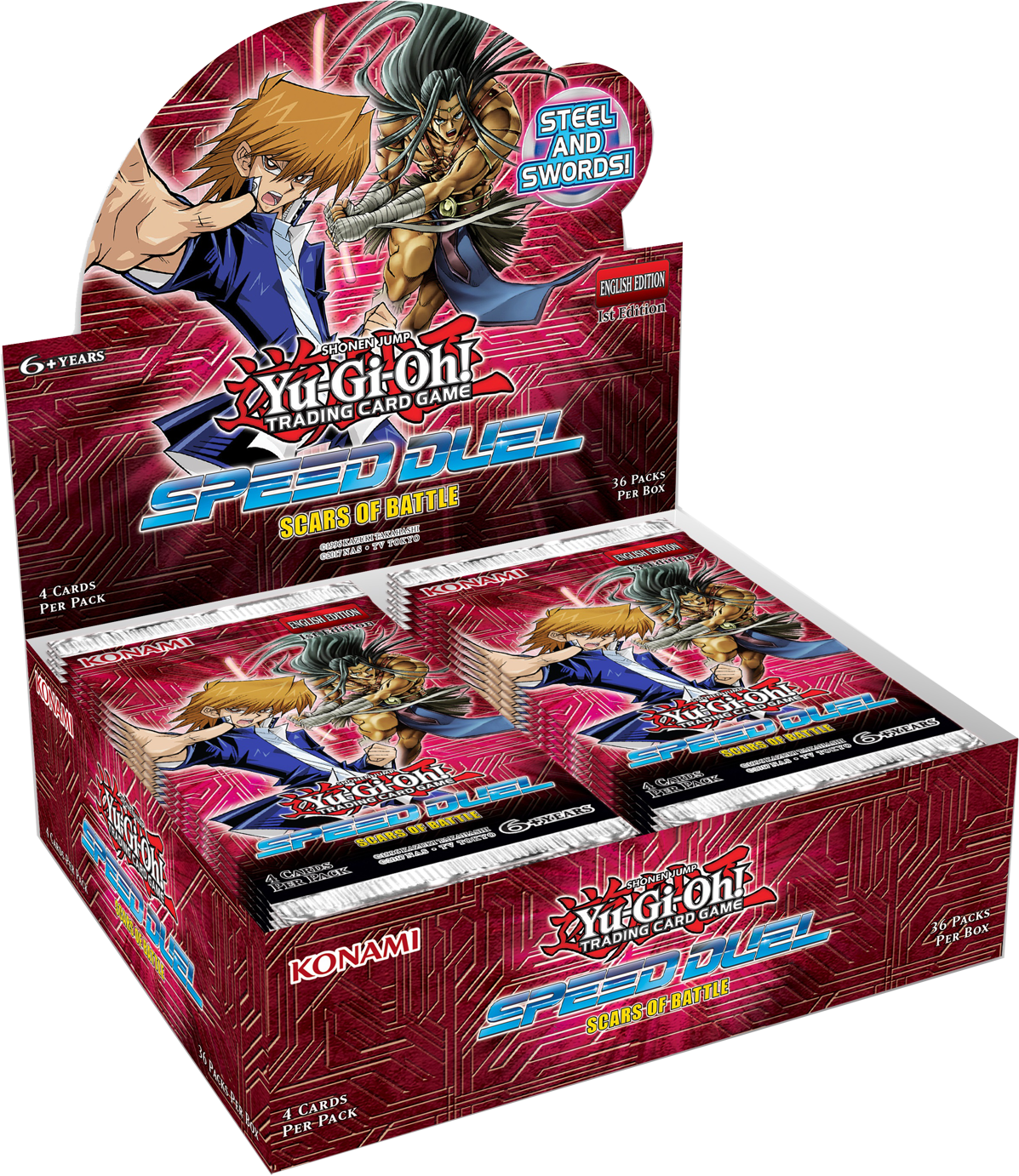 Yu Gi Oh Speed Duel Scars Of Battle Booster Display - Yugioh Clipart (1197x1382), Png Download