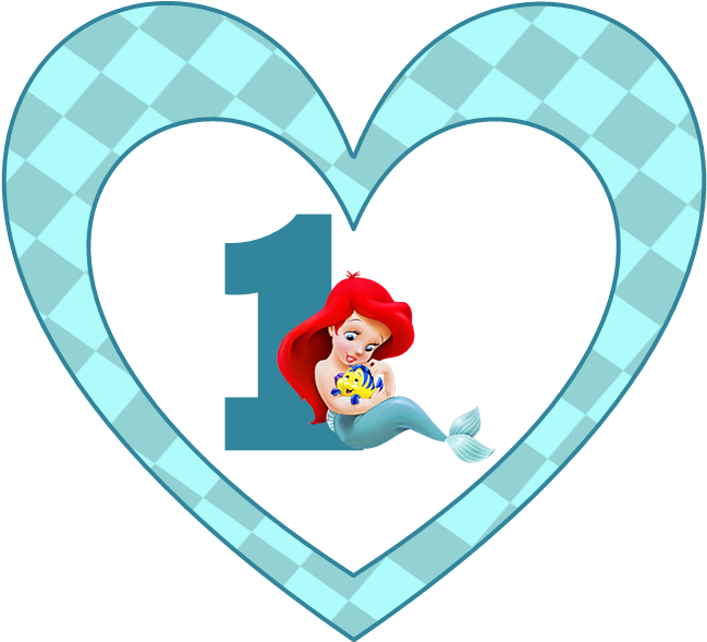 Kit De Ariel Y Flaunder, Primer Cumpleaños, Para Imprimir - Disney Baby Clipart (679x675), Png Download