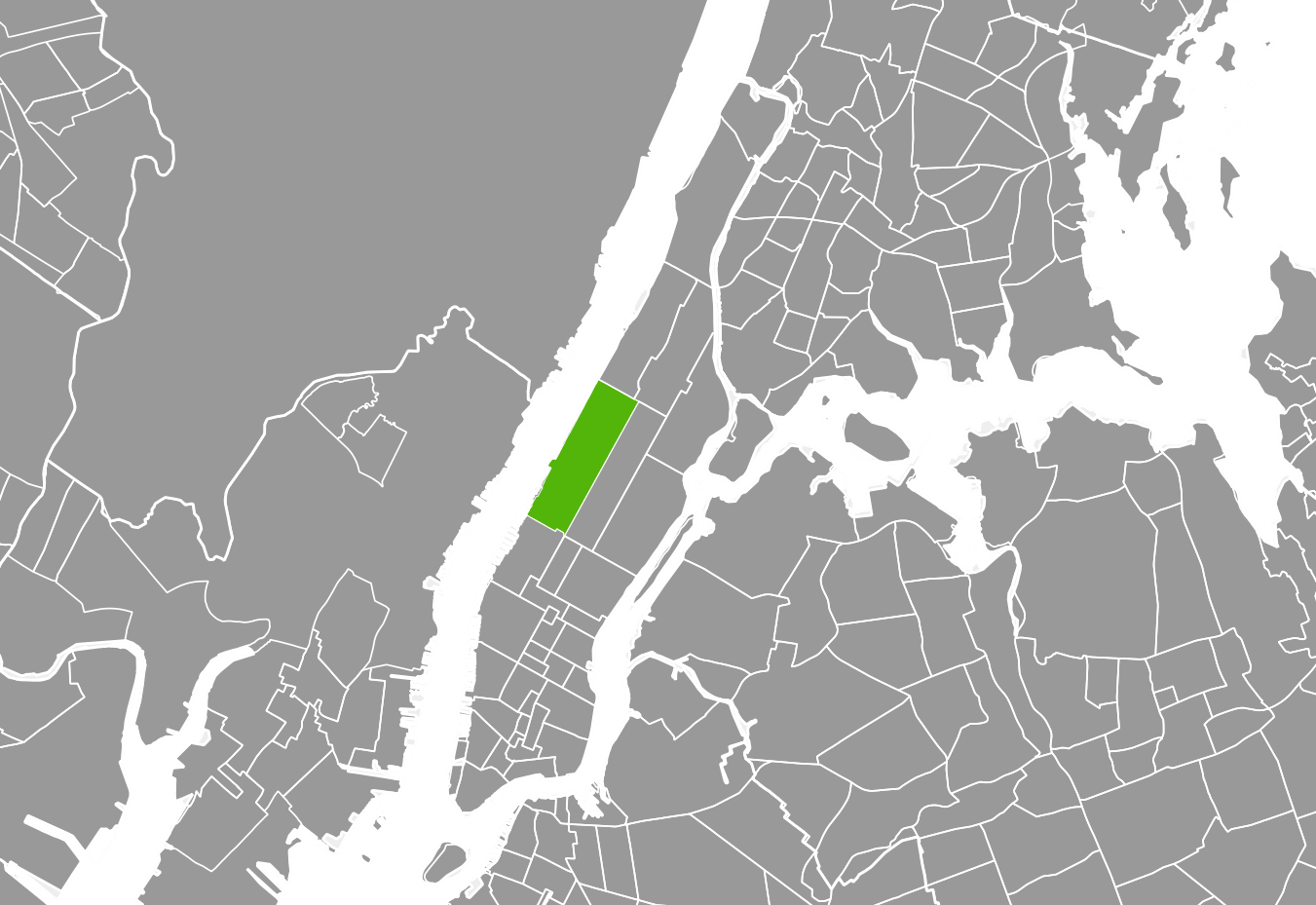 Map - New York City Map Silhouette Clipart (1351x929), Png Download