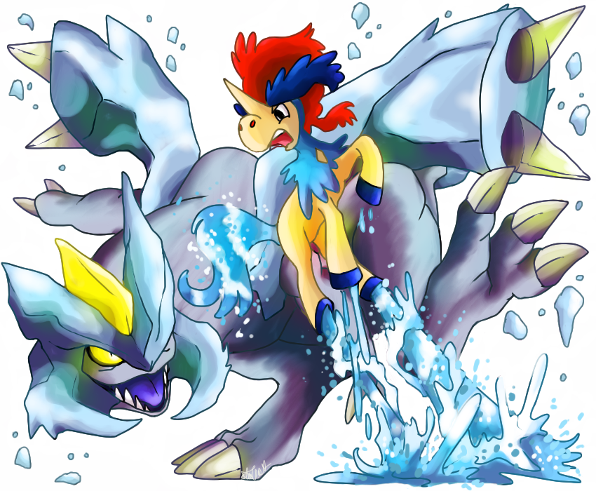 Kyurem Versus Keldeo - Cartoon Clipart (850x700), Png Download