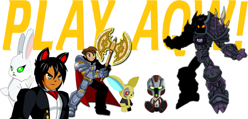 Play Aqw - Cartoon Clipart (1016x502), Png Download