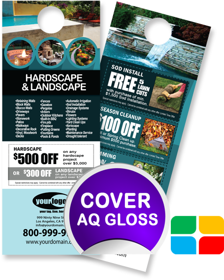 Landscaping Door Hangers La010043 425 X 11 Cov - Door Hanger Clipart (495x705), Png Download
