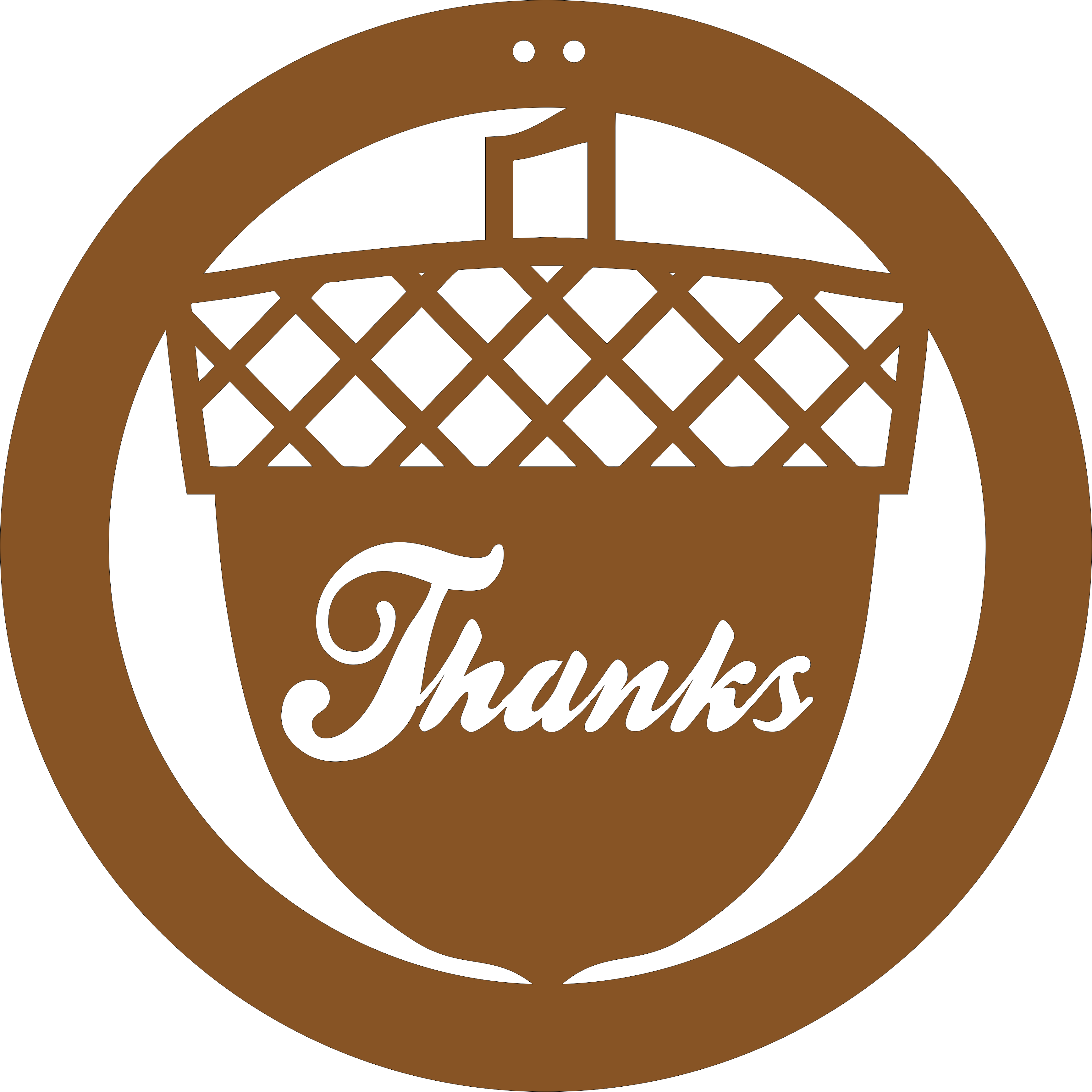 Acorn - Cool Trash Cans For Kitchen Clipart (3474x3474), Png Download