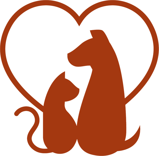 Emergency Pet Care - Cat And Dog In Heart Clipart (650x638), Png Download