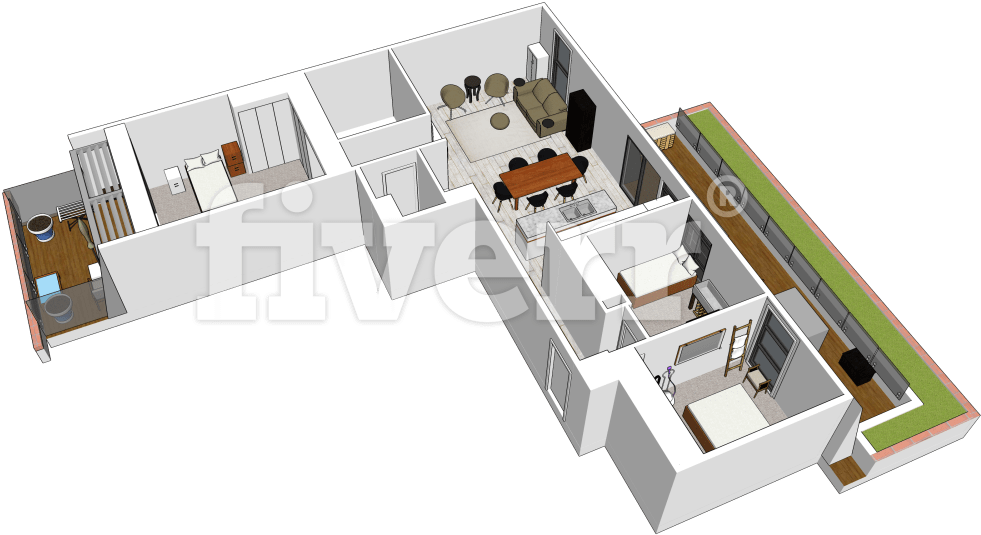 Big Worksample Image - Floor Plan Clipart (1200x637), Png Download