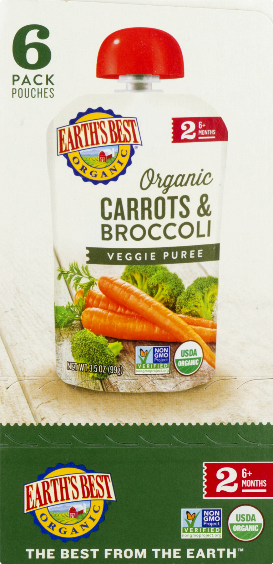 Earth's Best Organic Carrots & Broccoli Veggie Puree - Earth's Best Clipart (1800x1800), Png Download