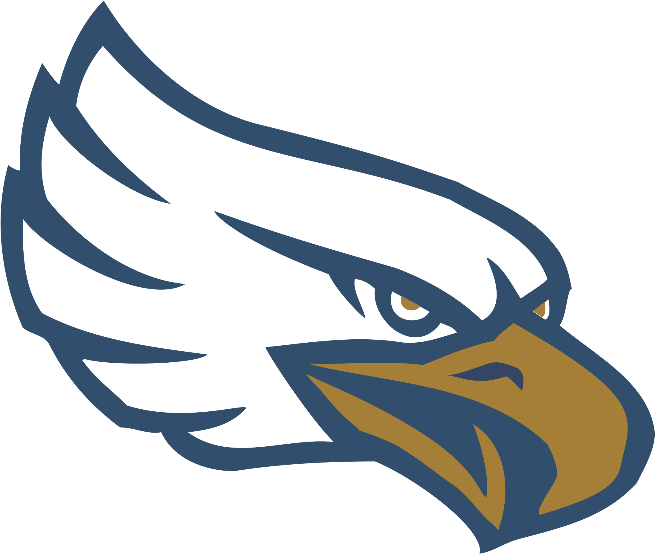 Unt Mean Green Logo Png Transparent - Eagle Head Clipart (2400x2400), Png Download