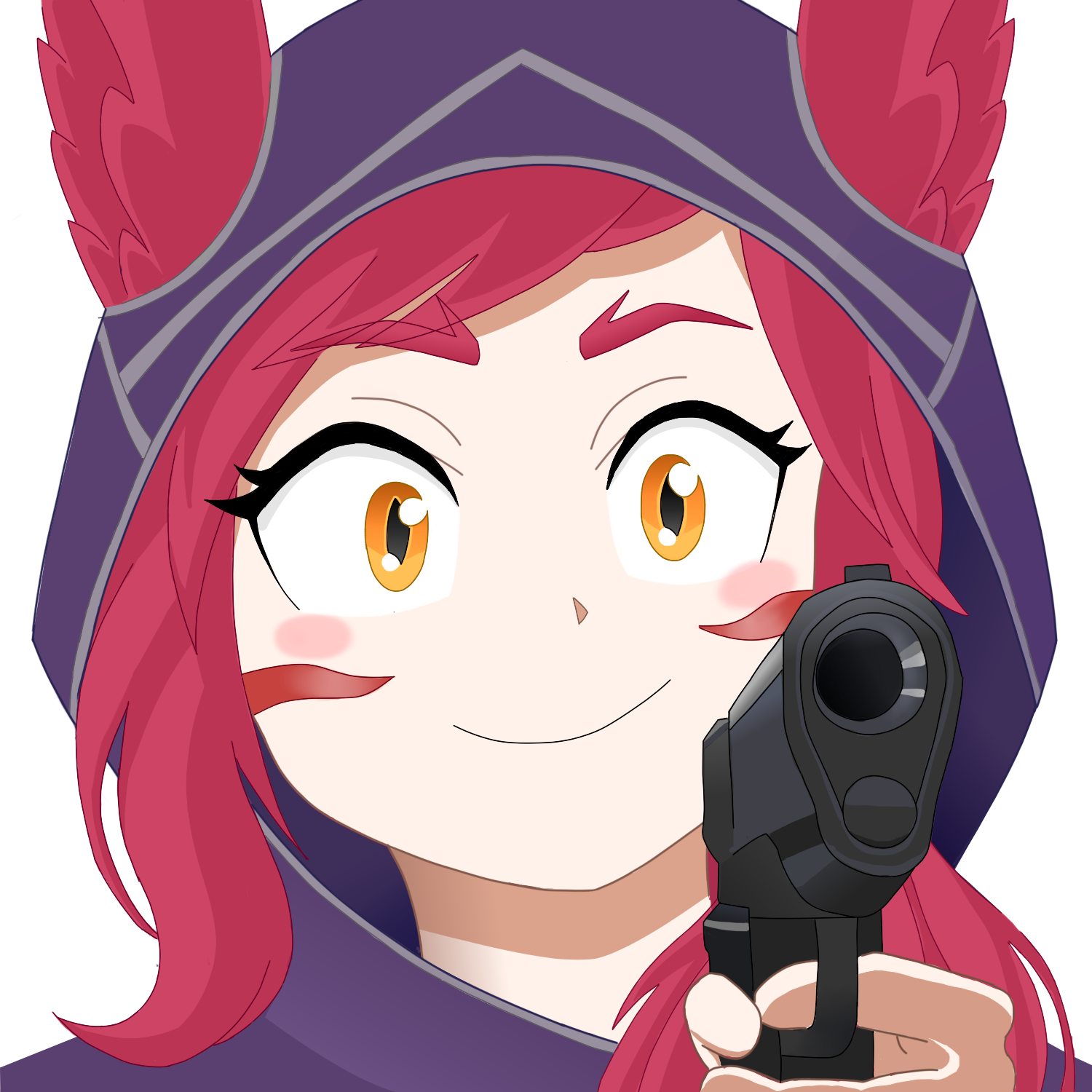 Xayah With Gun Clipart (1500x1500), Png Download