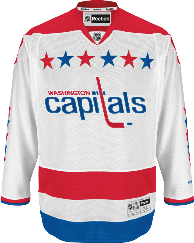 Reebok Washington Capitals Third Adult's Jersey Blank - Washington Capitals Throwback Logo Clipart (850x850), Png Download