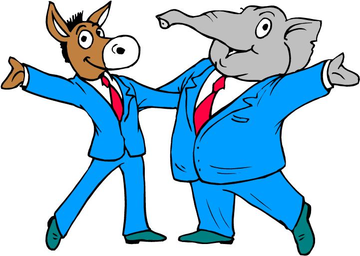 Democratic Party Elephant - Republicans And Democrats United Clipart (750x524), Png Download