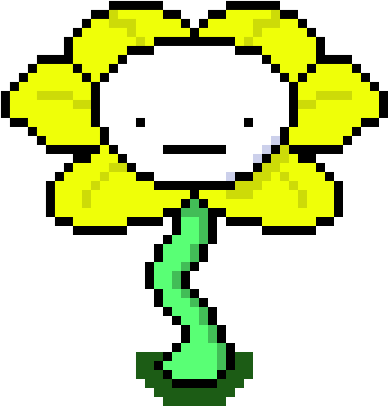 Retarded Flowey - Undertale Flowey Colored Sprite Clipart (550x560), Png Download