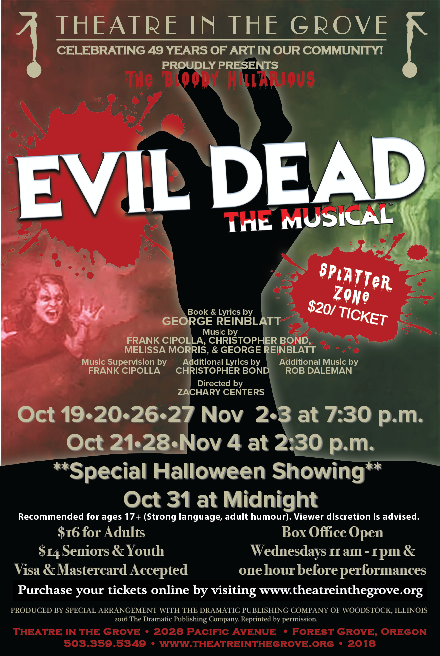 Finalevil Dead Poster Evil - Evil Dead The Musical Clipart (882x1314), Png Download