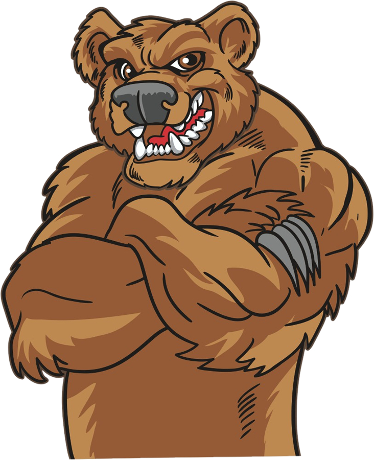 Orangeburg-wilkinson Bruins - Grizzly Bear Clipart (732x900), Png Download