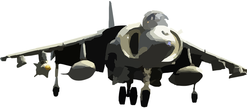 Army Jet Harrier Marine Fly Plane Aircraft - Harrier Jet Clip Art - Png Download (960x480), Png Download