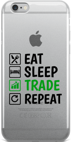 Eat Sleep Trade Repeat Iphone Case - Iphone Clipart (600x600), Png Download