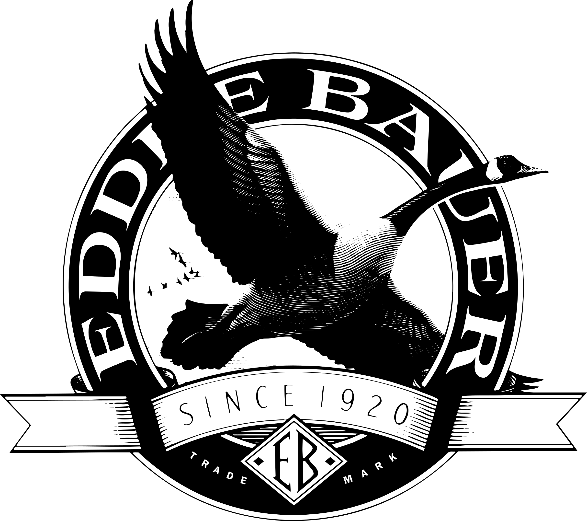 Eddie Bauer 2 Logo Png Transparent - Eddie Bauer Goose Logo Clipart (2400x2129), Png Download
