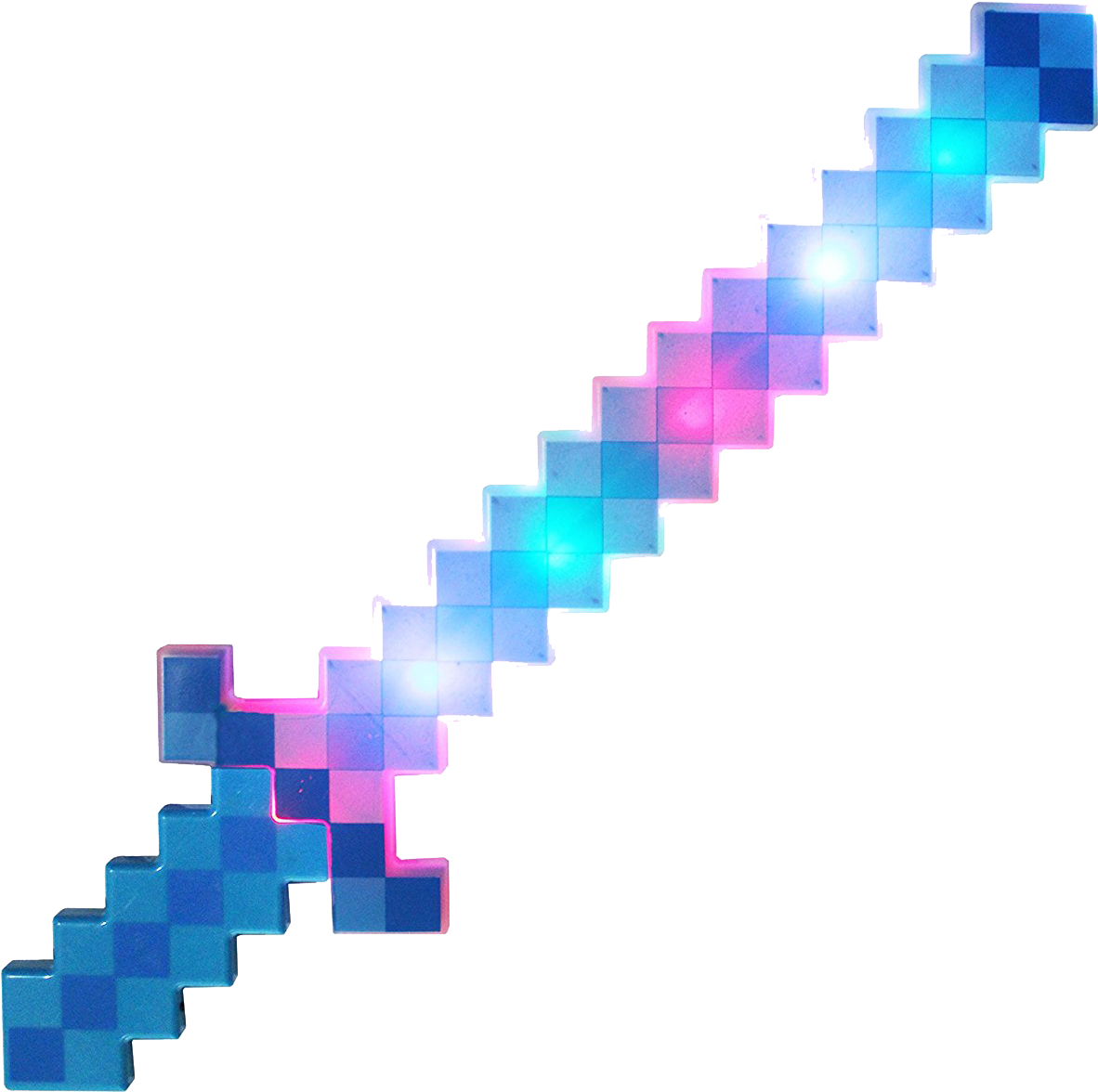 Fun Central 1 Pc 24 Inch Light Up Blue Pixel Sword - Minecraft Green Sword Png Clipart (1500x1500), Png Download