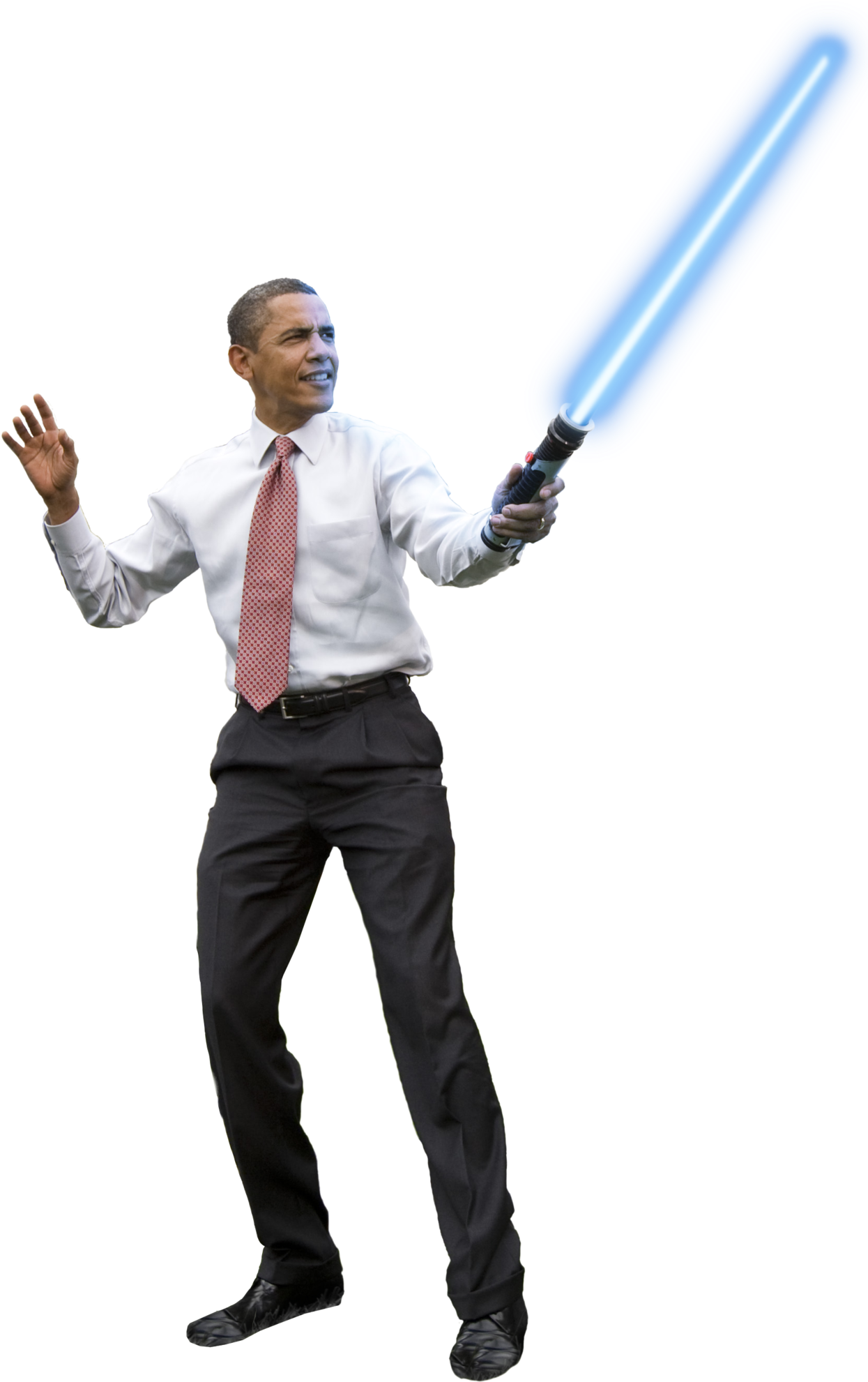 Obama Holding A Lightsaber Outside Of The Whitehousehmmmphotoshop - White House Clipart (1244x2000), Png Download