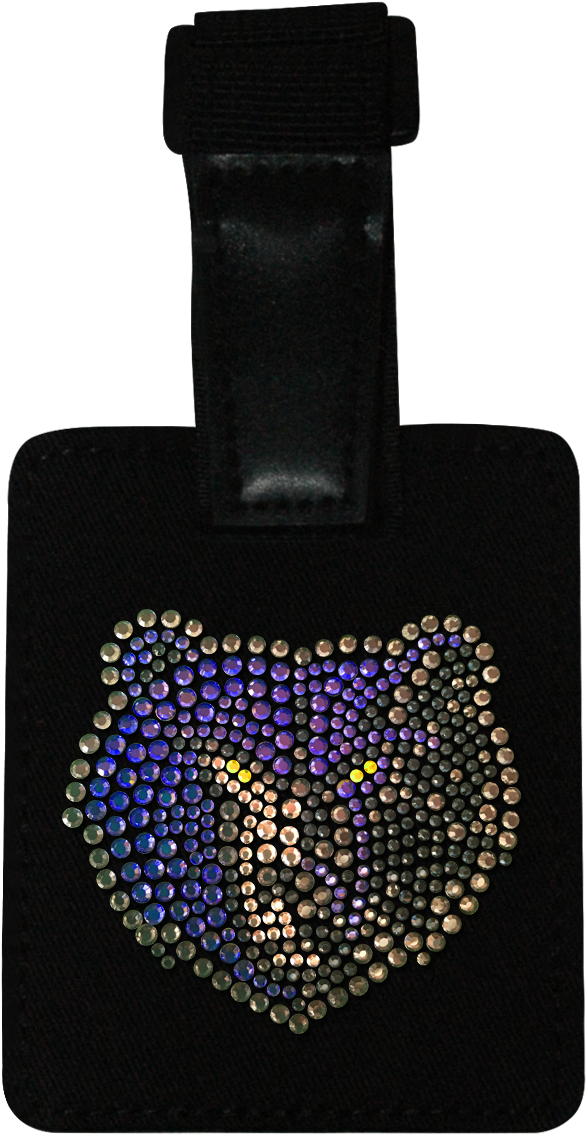 Memphis Grizzlies Rhinestone Luggage Tag - Cross-stitch Clipart (586x1135), Png Download