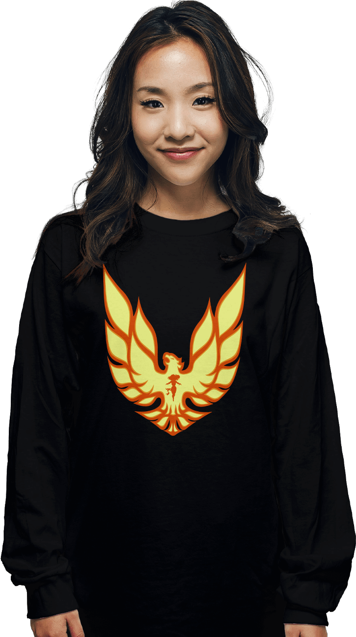 Dark Phoenix Firebird - Sweatshirt Clipart (900x1300), Png Download