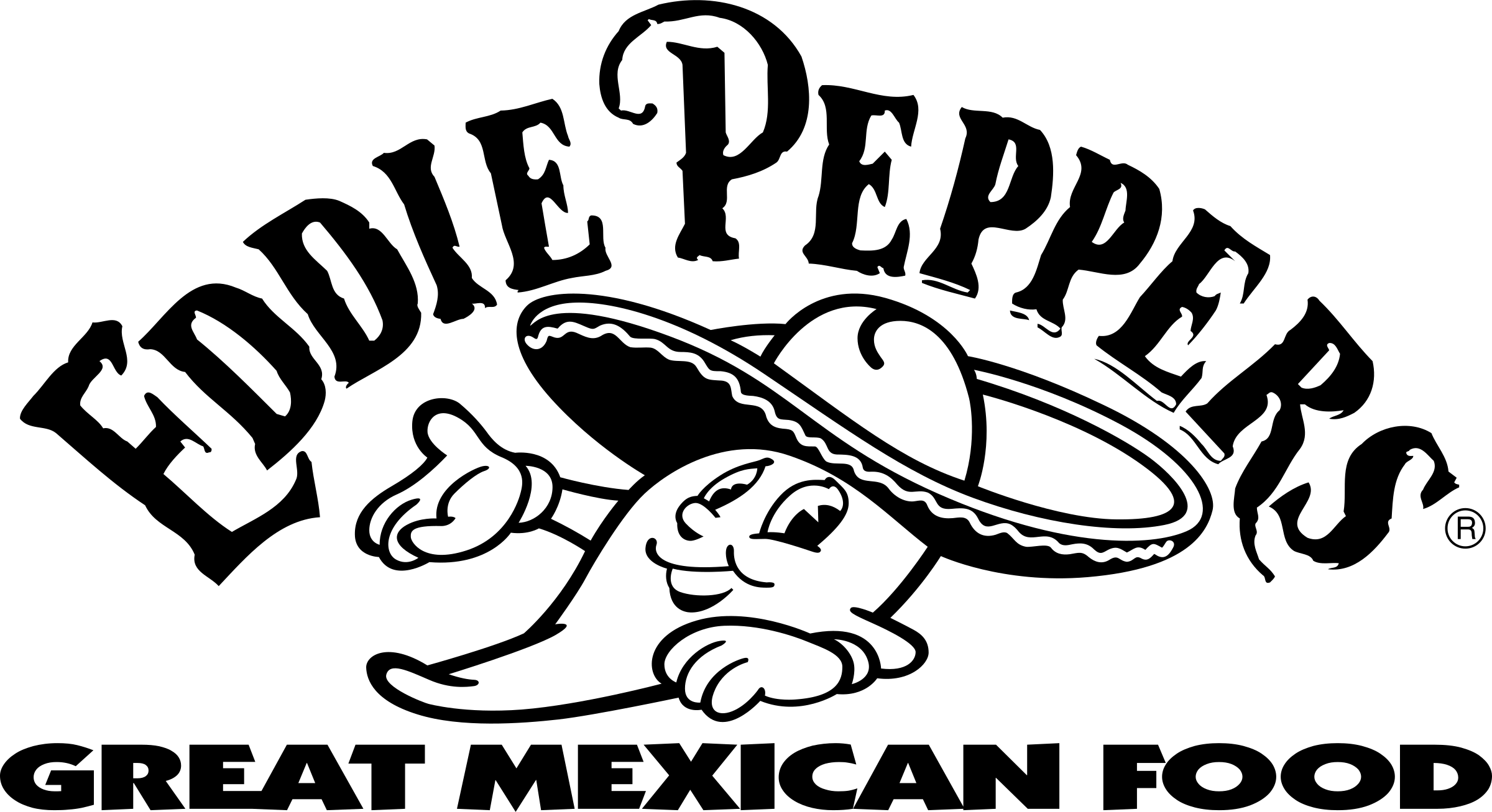 Eddie Peppers Logo Png Transparent - Cartoon Clipart (2400x1307), Png Download