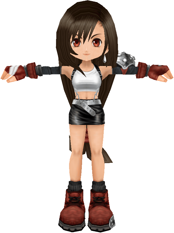 Square Already Has A More Modern Chibi Design Of Ffvii - Ff7 Chibi Mod Clipart (587x787), Png Download