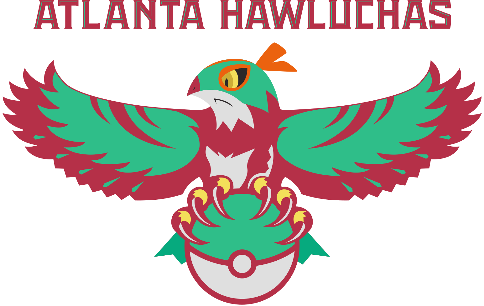 Hawluchas - Nba Team Logos Hawks Clipart (1600x1000), Png Download