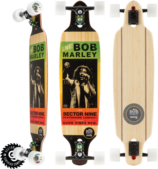 Vector Skateboard Longboard - Sector 9 Longboard Clipart (600x600), Png Download