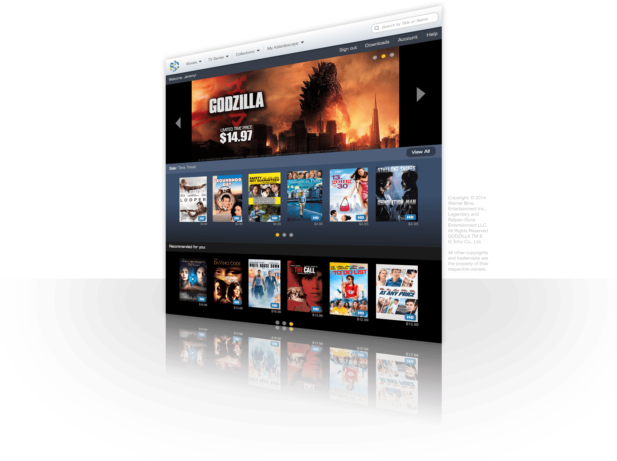 Kaleidescape Store Godzilla Thumbnail - Online Advertising Clipart (2017x1532), Png Download