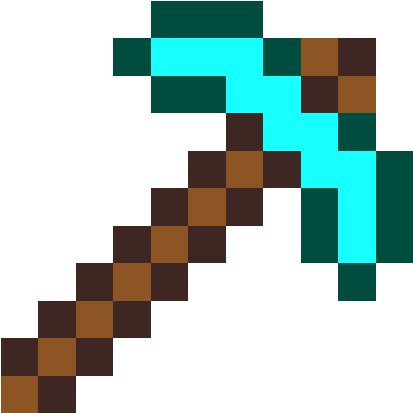 Diamond Pickaxe - Minecraft Iron Pickaxe Texture Clipart (600x600), Png Download