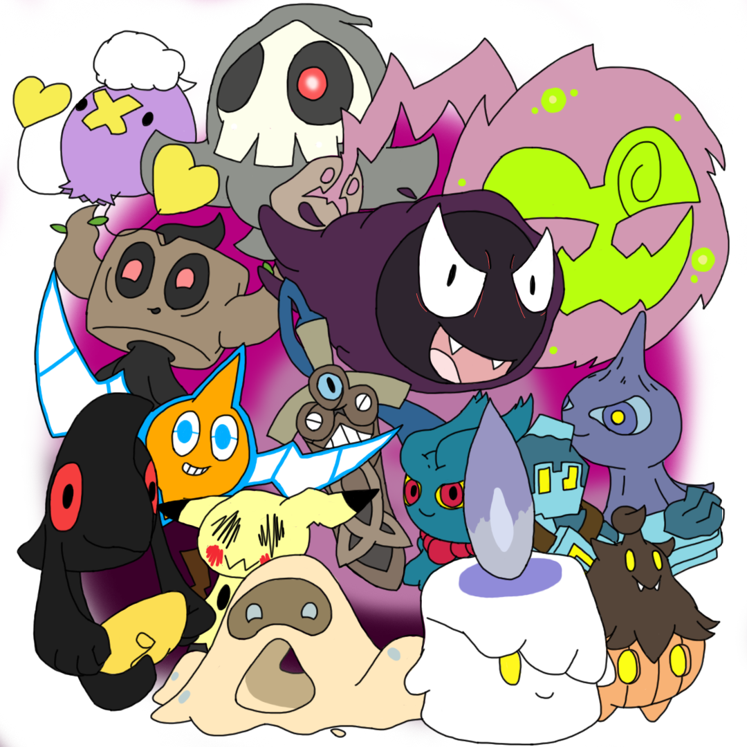 Oc Arta Picture Dedicated To My Favorite Type Of Pokemon - Cartoon Clipart (1080x1080), Png Download