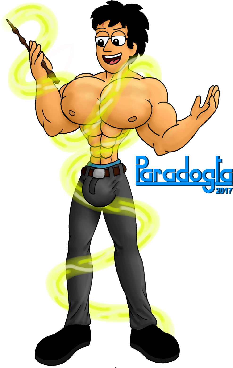 Harry Muscle Spell By Paradogta - Muscle Growth Paradogta Clipart (988x1564), Png Download