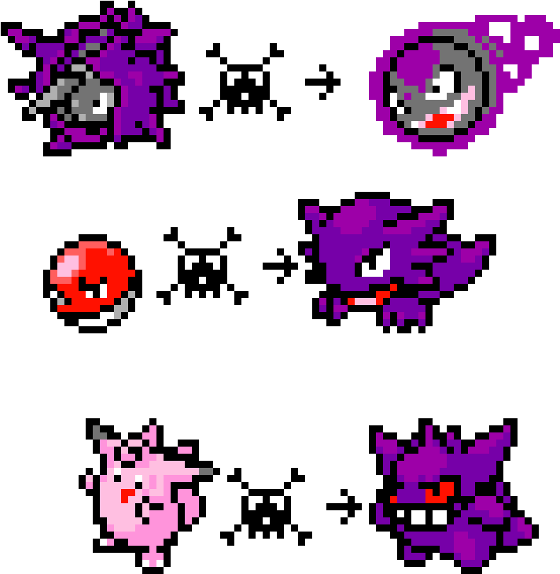 Pokemon Ghost Type Death Theory - Pixel Art Pokemon Ghost Clipart (990x920), Png Download
