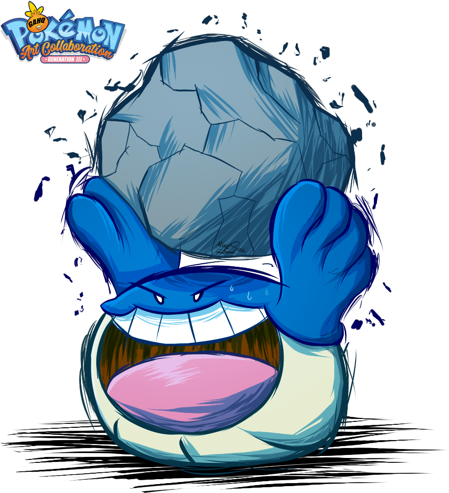 #320 Wailmer Used Strength And Whirpool In Our Pokemon - Cartoon Clipart (1000x1000), Png Download