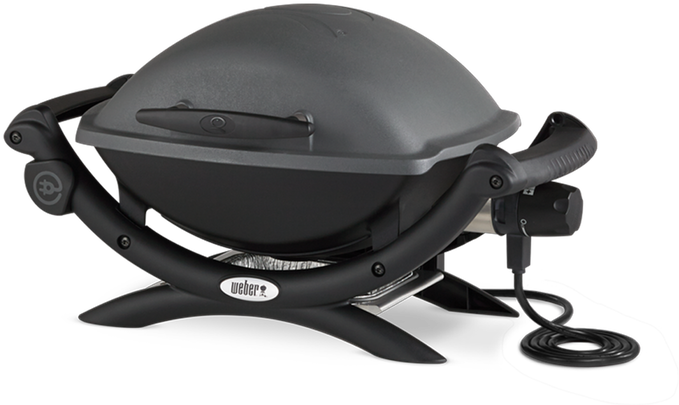 Weber Q 1400 Electric Grill - Weber Q 1400 Clipart (750x713), Png Download