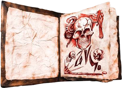 Trick Or Treat Evil Dead 2 Necronomicon Lifesize - Sketch Clipart (486x689), Png Download