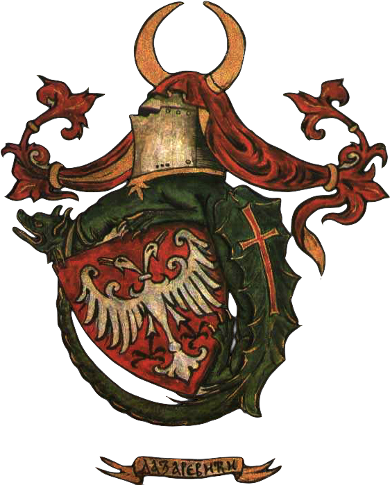 Order Of The Dragon - Serbian Medieval Coat Of Arms Clipart (590x792), Png Download