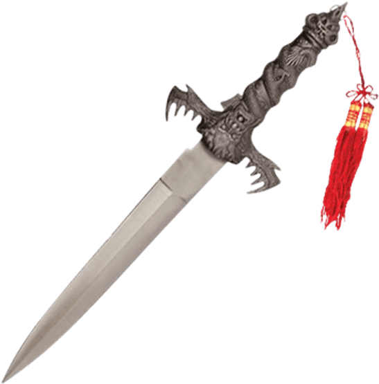 Silver Dragon Dagger Clipart (555x555), Png Download
