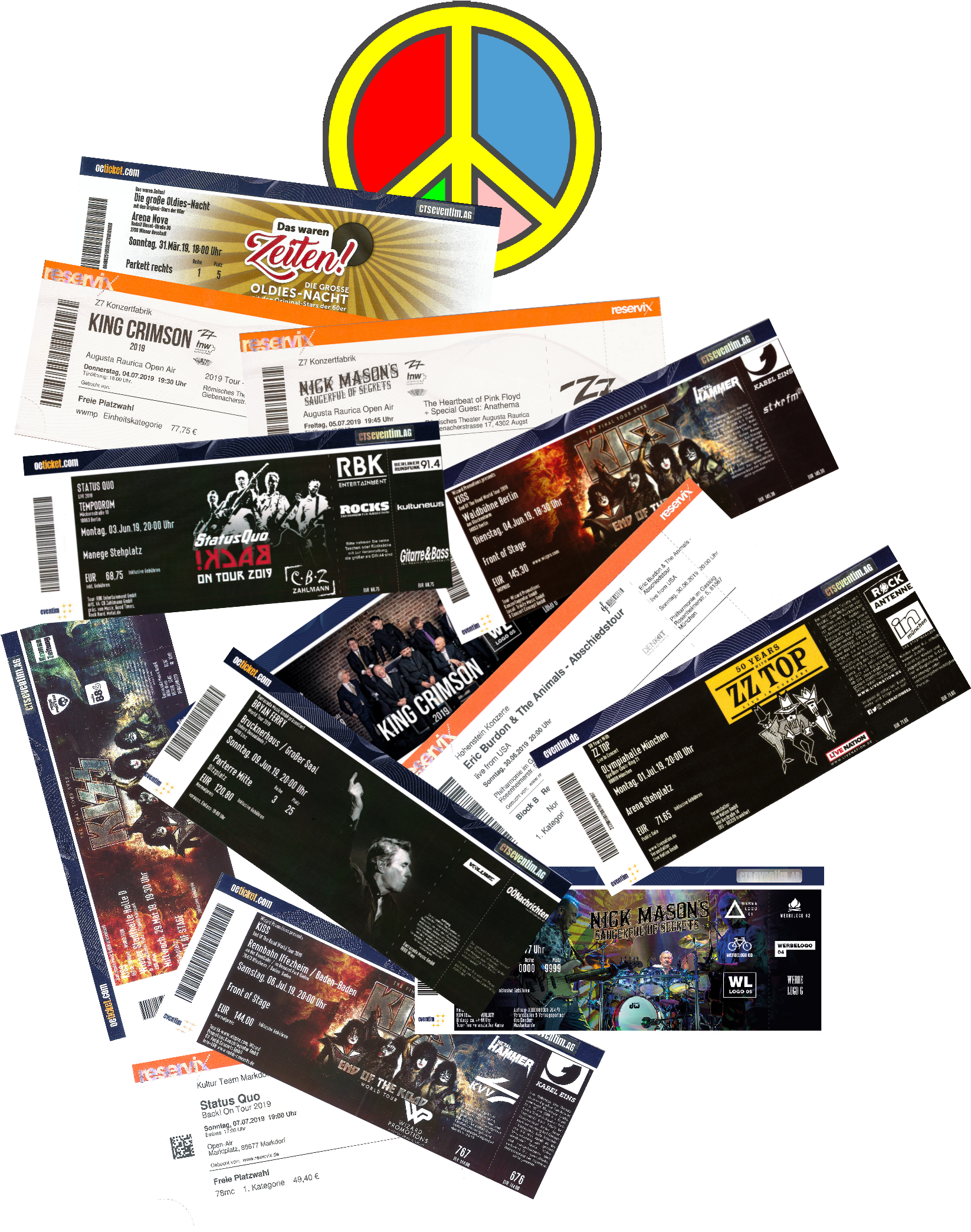 2019 Kiss, King Crimson, Nick Mason Eric Burdon, Status - Online Advertising Clipart (1659x2290), Png Download